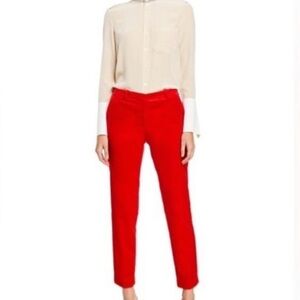 Theory Red Velvet Pants new with tags